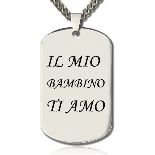 Personalizzare Foto collana Acciaio al titanio - Oro