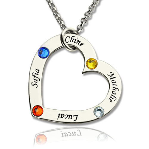 birthstone Cuore Collana