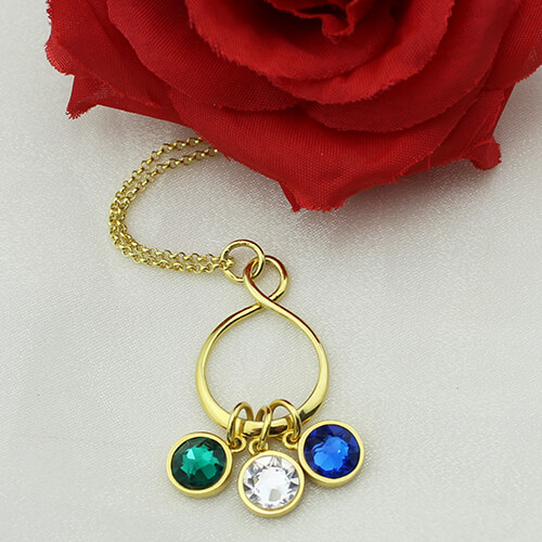 birthstone Infinito Collana