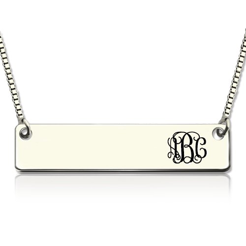 Monogramma Iniziale Bar Collana