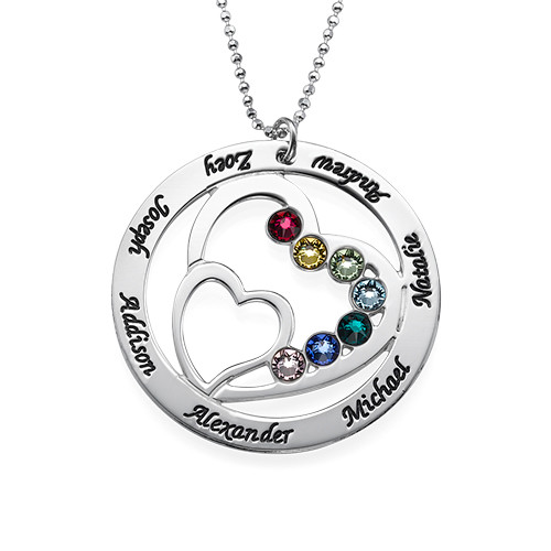 Cuore birthstone Nome Collana