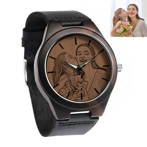 Personalizzata Foto Orologio in legno