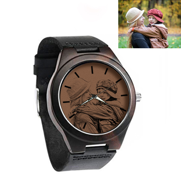 Personalizzata Foto Orologio in legno