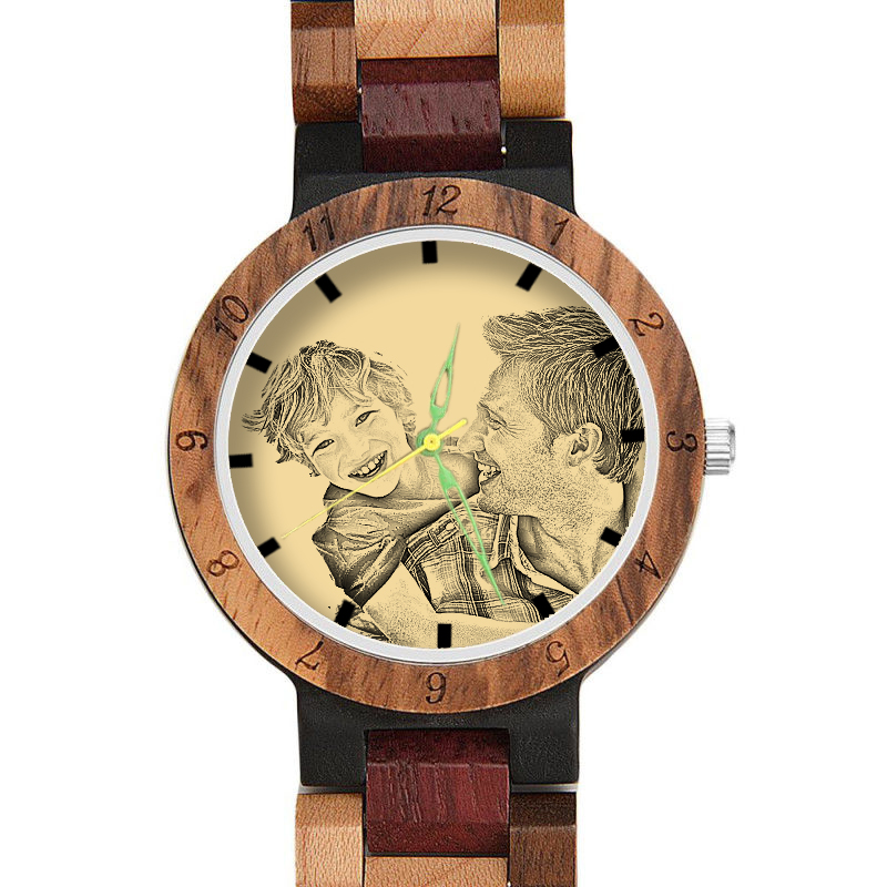 Personalizzata Foto Orologio in Legno