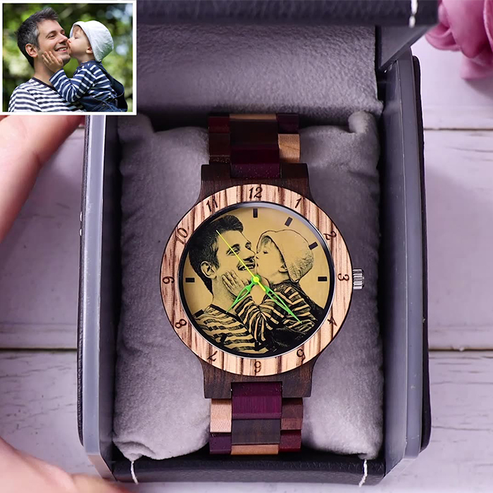 Personalizzata Foto Orologio in Legno