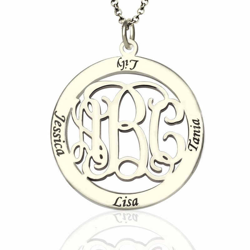 Famiglia Monogramma Nome Collana